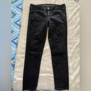 Black American Eagle Super Stretch X Jegging 10 Short